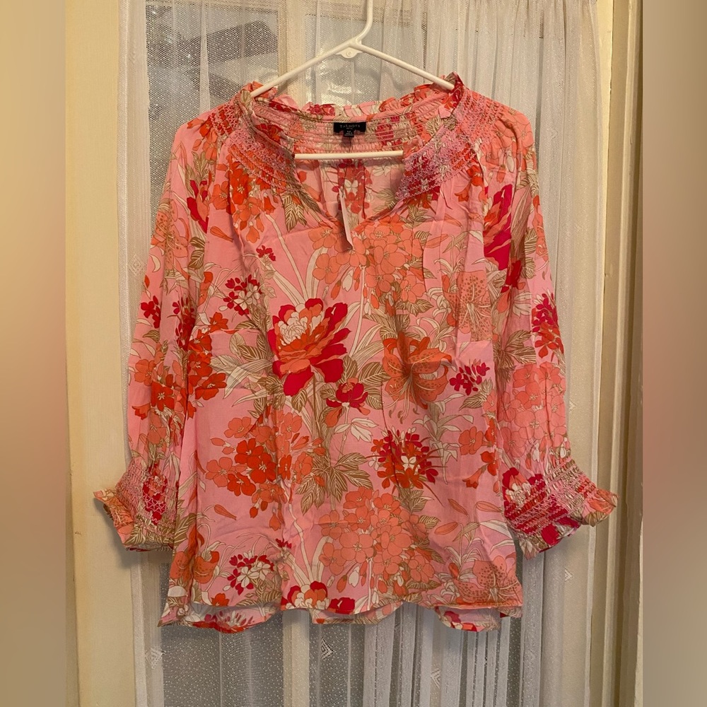 NWT Talbots Floral Blouse